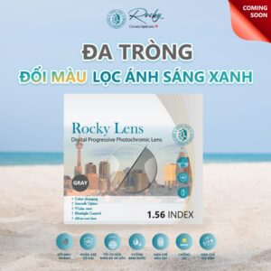 Rocky Progressive 1.56 SHMC – Đa tròng Đổi Màu Khói, Chống Ánh Sáng Xanh