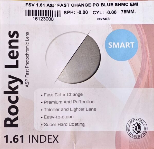 Rocky Smart 1.61 Photochromic - Đổi màu, Lọc ánh sáng xanh