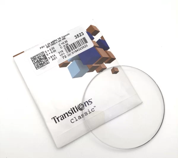 Essilor Transitions Classic 1.56 – Đổi Màu, Lọc Ánh Sáng Xanh